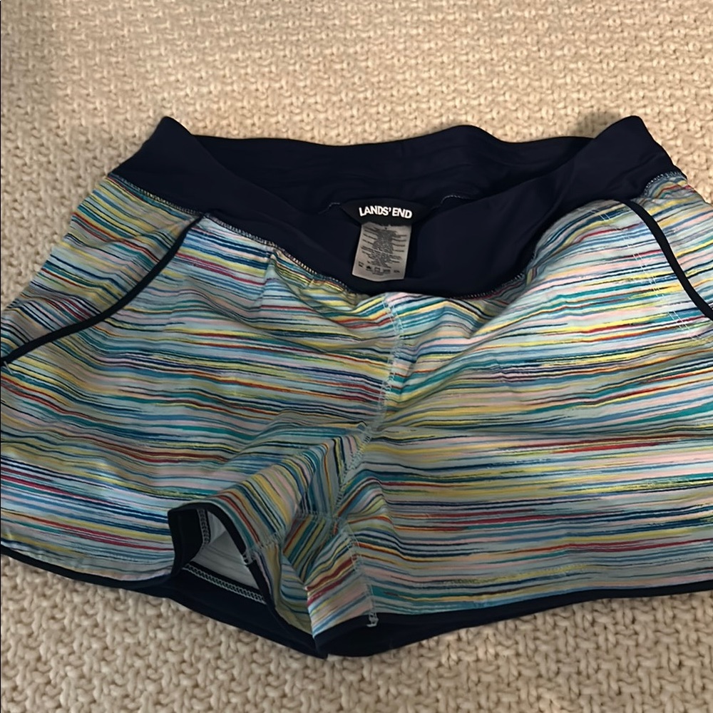 Lands' End Striped Swim Shorts